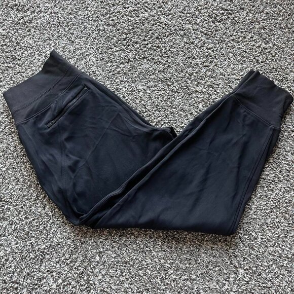 Black Women's Athleta Medium Venice Jogger Leggings, Athleta Running Pants - Picture 1 of 8